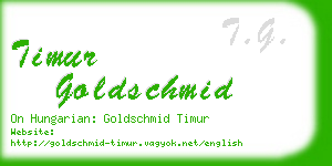 timur goldschmid business card